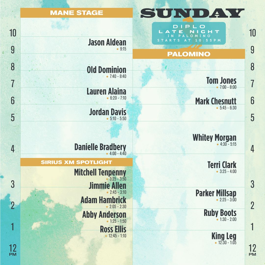 Go Country 105 - Stagecoach Festival 2019 Set Times1080 x 1080