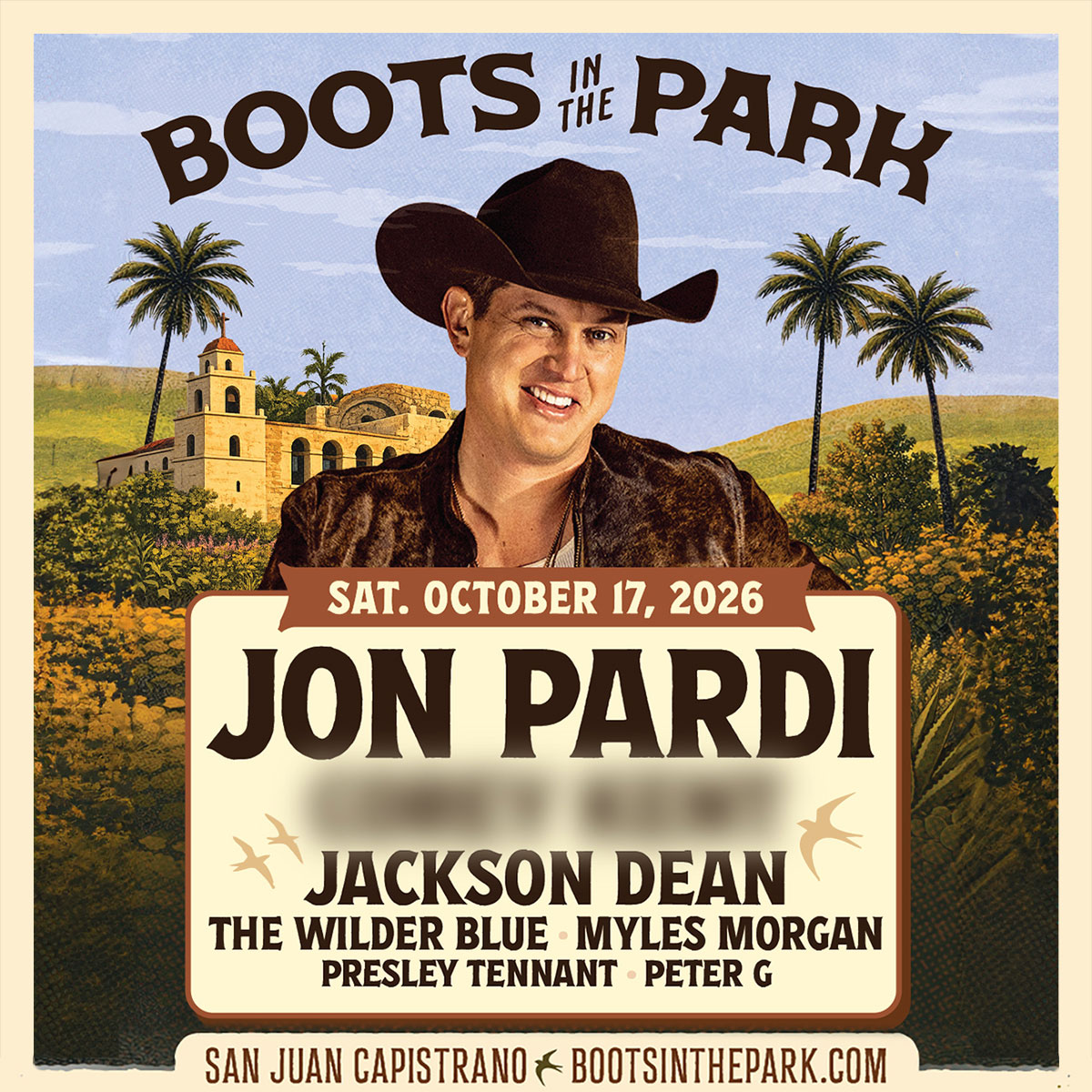 Win tickets to see Jon Pardi at Boots In The Park