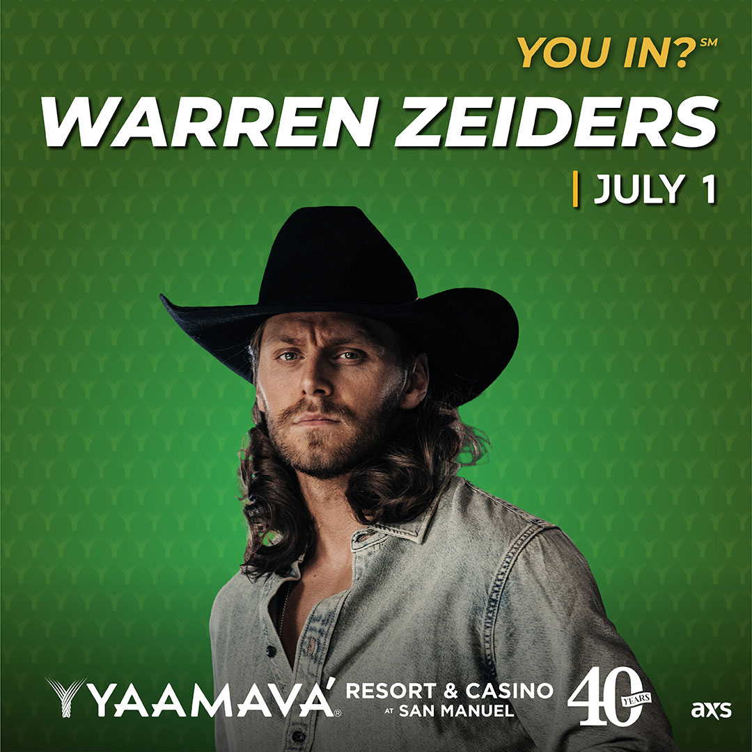 Win tickets to see Warren Zeiders