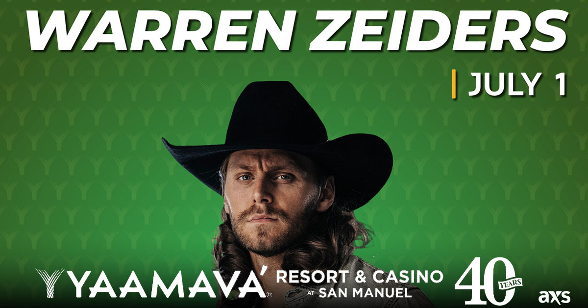Win tickets to see Warren Zeiders